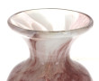 Deux vases en verre marbré dans les tons