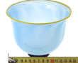 Coupe sur talon en verre bleu ciel, file