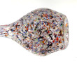 Vase soliflore en verre de couleurs, H 4
