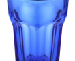 12 grands verres timbales en verre bleu,