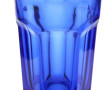 12 grands verres timbales en verre bleu,