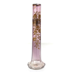 Vase soliflore en verre émaillé à décor 