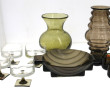 Verre Fumé - Lot comprenant une coupe à 