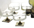 Verre Fumé - Lot comprenant une coupe à 