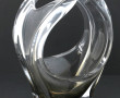 Coupe Murano en verre transparent et fum