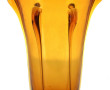 Vase en verre soufflé et filé de couleur