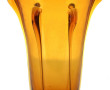 Vase en verre soufflé et filé de couleur