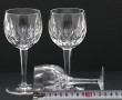 8 verres à vin en cristal H 15,5 cm et 8