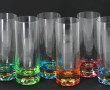 Lot de verres de couleurs : 5 verres à c