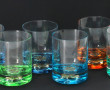 Lot de verres de couleurs : 5 verres à c