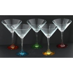 Lot de verres de couleurs : 5 verres à c
