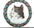 Presse-papier à décor d'une tête de chat