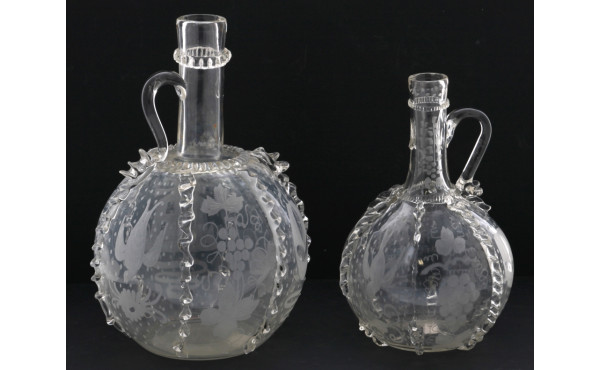 Paire de carafes hollandaises anciennes 
