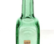Soliflore en cristal teinté vert, marqué