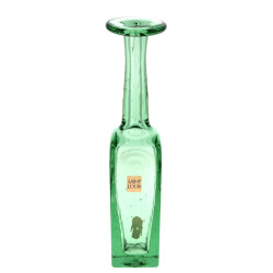 Soliflore en cristal teinté vert, marqué