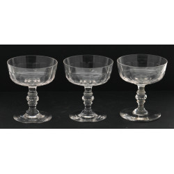 6 coupes à champagne anciennes en crista