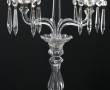 Paire de candélabre en verre moulé, bobè