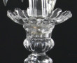 Paire de candélabre en verre moulé, bobè