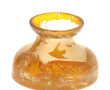 Vase miniature en verre décor d'oiseaux 