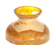 Vase miniature en verre décor d'oiseaux 