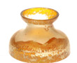 Vase miniature en verre décor d'oiseaux 