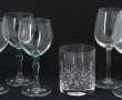 Lot de verres: 6 verres à pied transpare