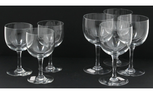 Cristal NANCY - 4 verres à vin et 3 verr