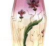 Vase circa 1920 en verre émaillé à décor
