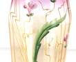 Vase circa 1920 en verre émaillé à décor