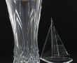 Vase en cristal d'Arc et petit voilier e
