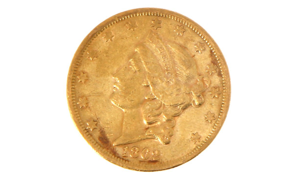 Pièce de 20 dollars or "1895", poids 33,