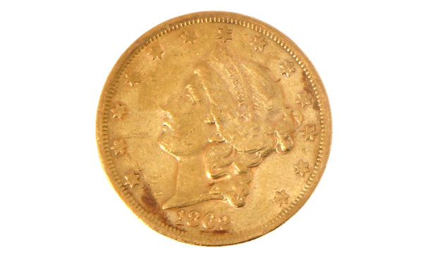 Pièce de 20 dollars or "1904", poids 33,