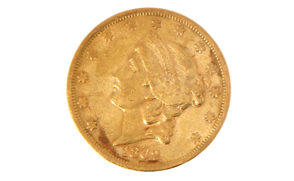 Pièce de 20 dollars or "1904", poids 33,