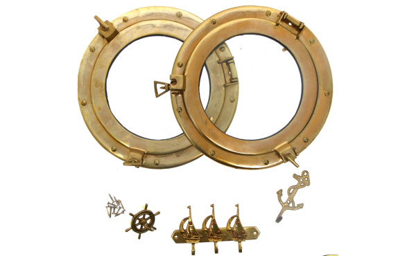 Thème MARINE - Deux cadres laiton en for