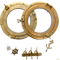 Thème MARINE - Deux cadres laiton en for