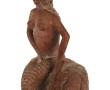 SIRENE - Sujet en bois sculpté, H 33 cm