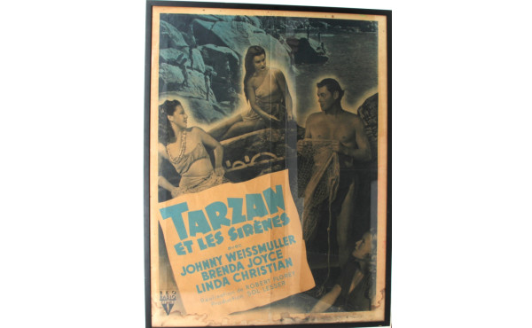TARZAN et les sirènes - Affiche ancienne