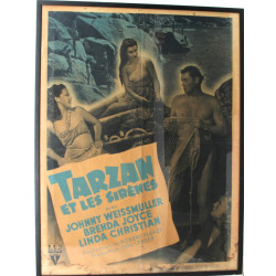 TARZAN et les sirènes - Affiche ancienne