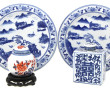 CHINE fin Xxe deb XXIe - 2 plats ronds b