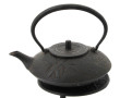 Théière en fonte décor bambou sur suppor