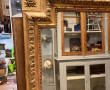 Grand miroir rectangulaire en bois et st