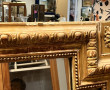 Grand miroir rectangulaire en bois et st