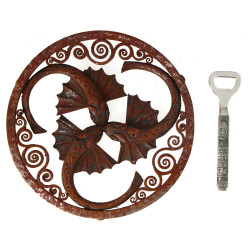 Dessous de plat en fer forgé à décor de 
