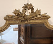 Miroir XIXème en bois et stuc doré 122 x