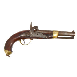 Pistolet de marine, platine à silex, tra
