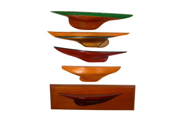 Ensemble de demi-coques de voiliers