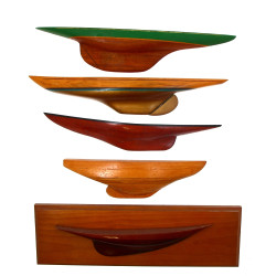 Ensemble de demi-coques de voiliers