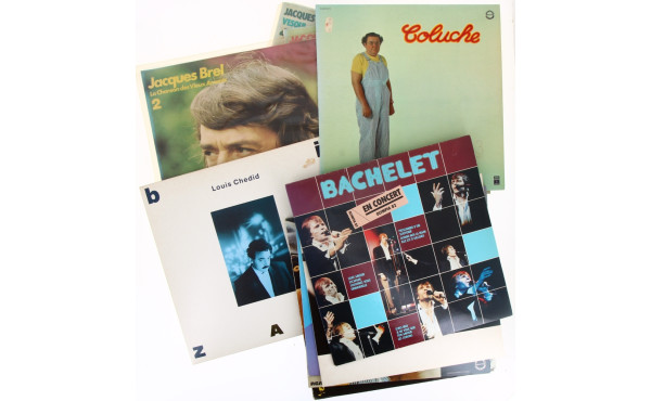 Lot de disques 33 tours dont coffret Bra