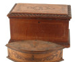 Lot de 2 coffrets anciens en bois, l'un 