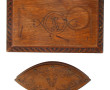 Lot de 2 coffrets anciens en bois, l'un 